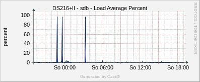 DS216+II - sdb Load Average %
